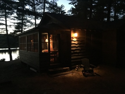 Cabin and lake
